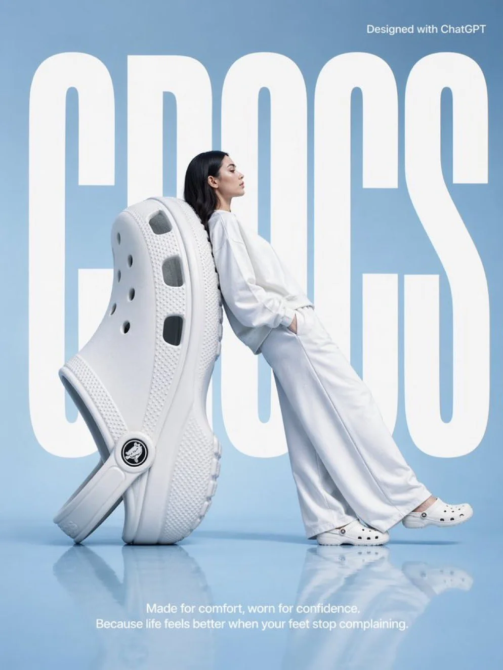 Surrealist Crocs advertising poster generated with GPT Image 2