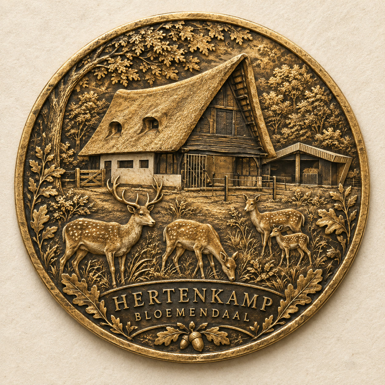 Hammered gold memorial coin