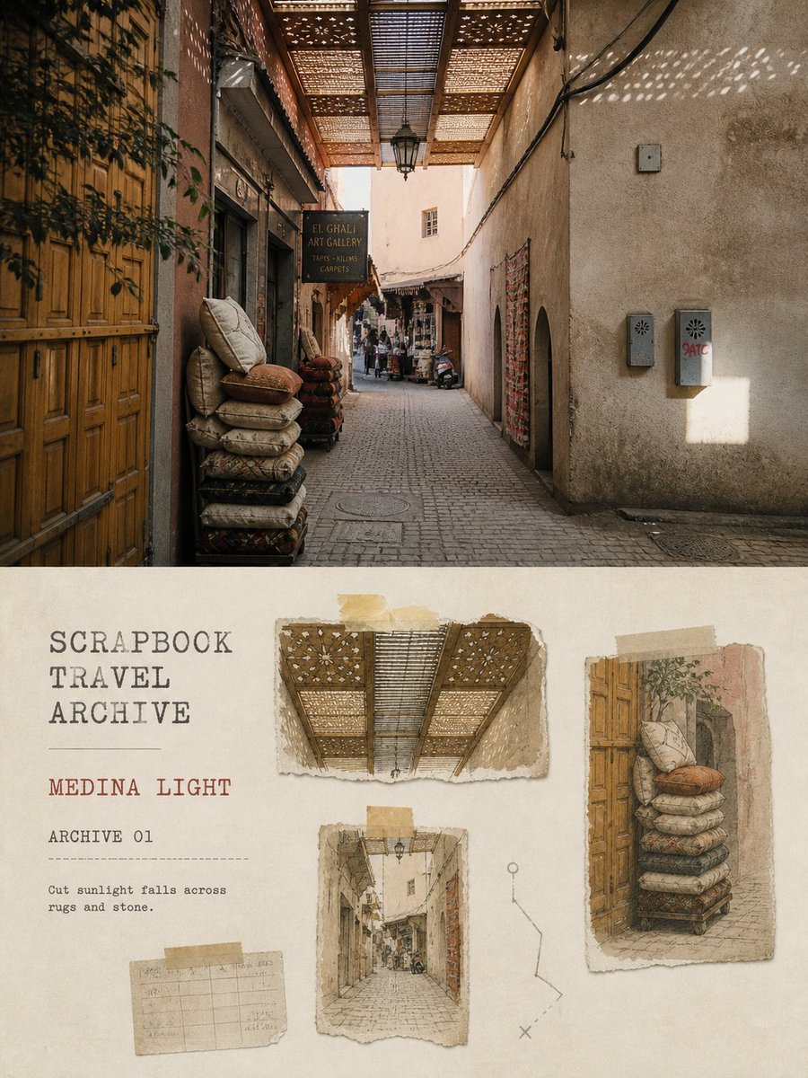 Scrapbook travel archive