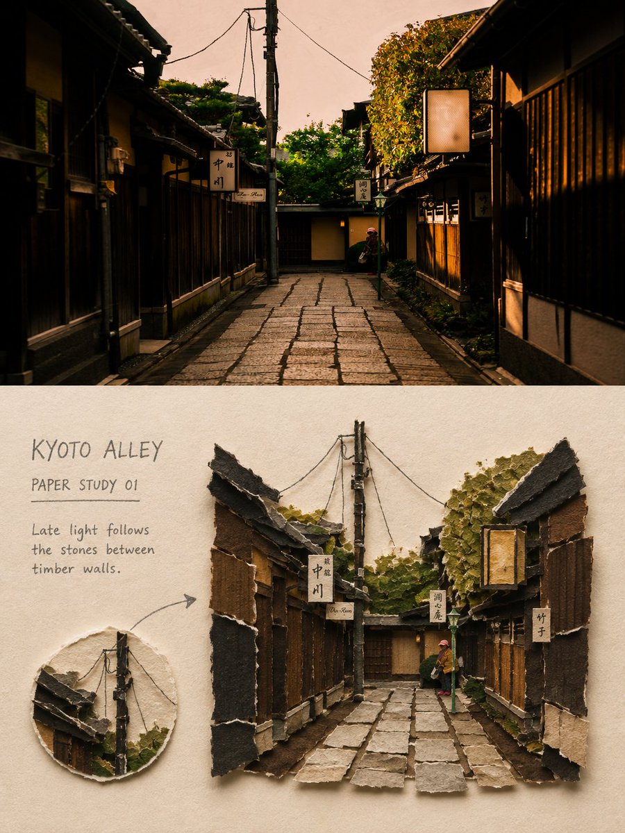 Torn paper street reconstruction