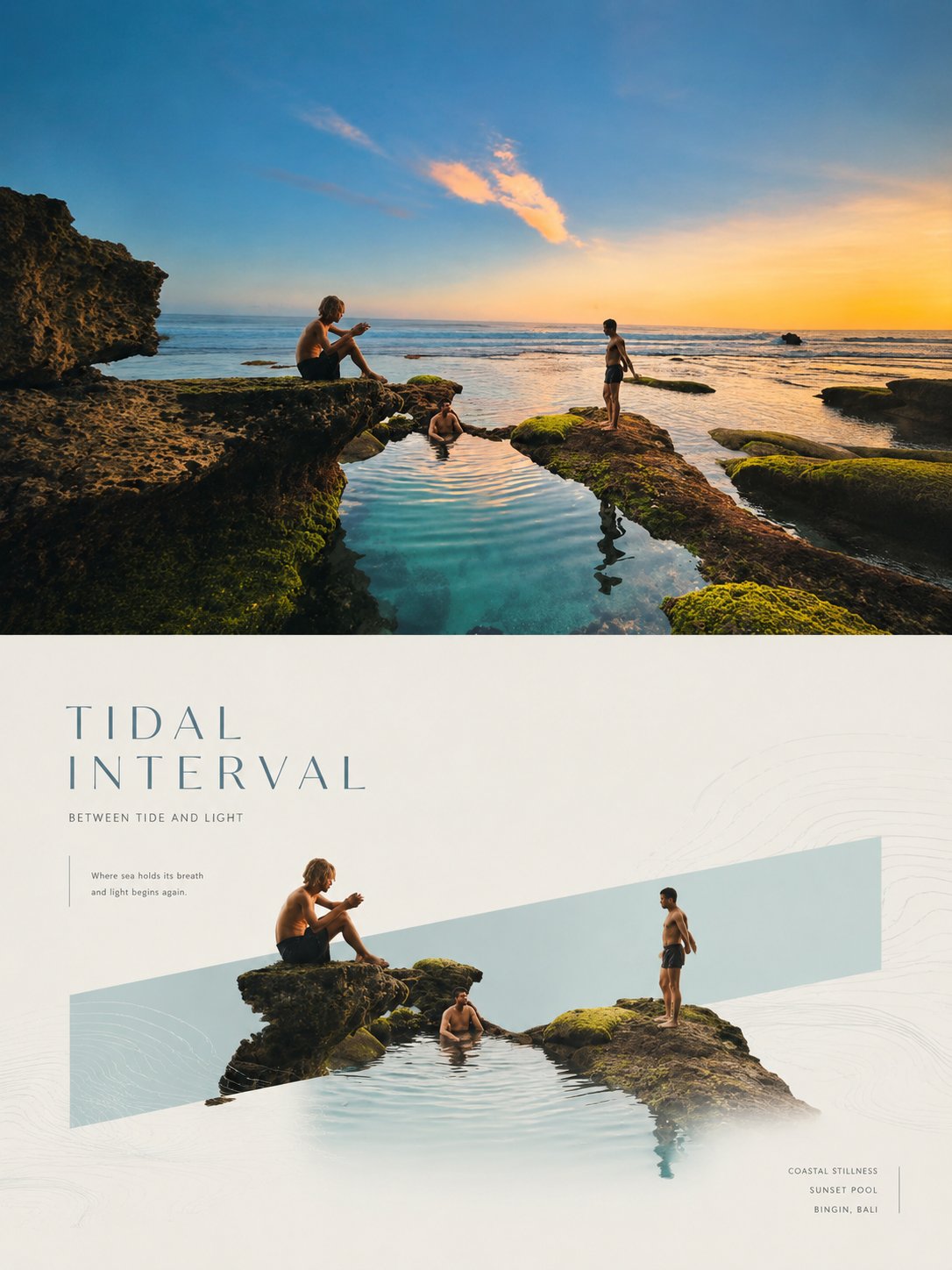 Color block pass-through poster
