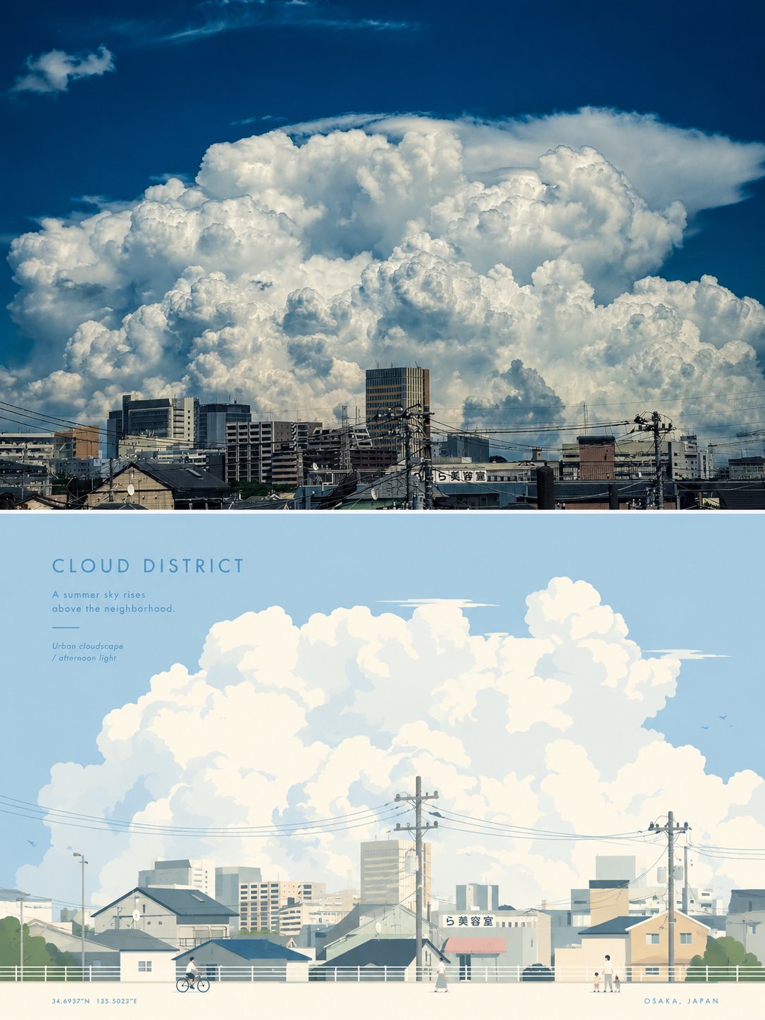 Flat vector travel poster