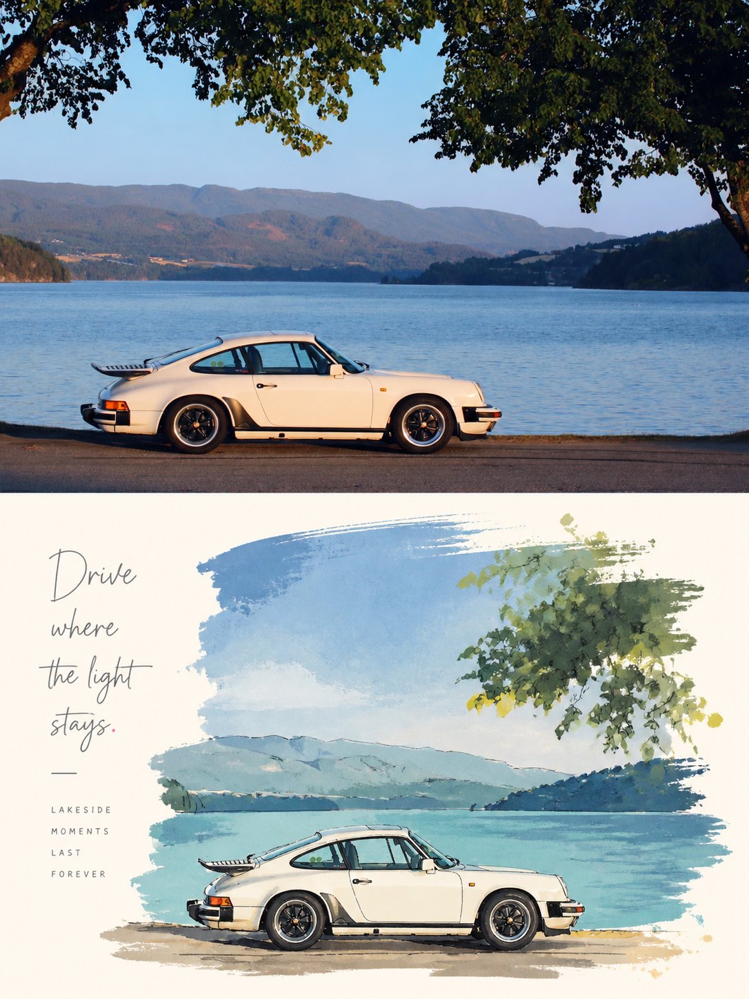 Brushstroke window painting