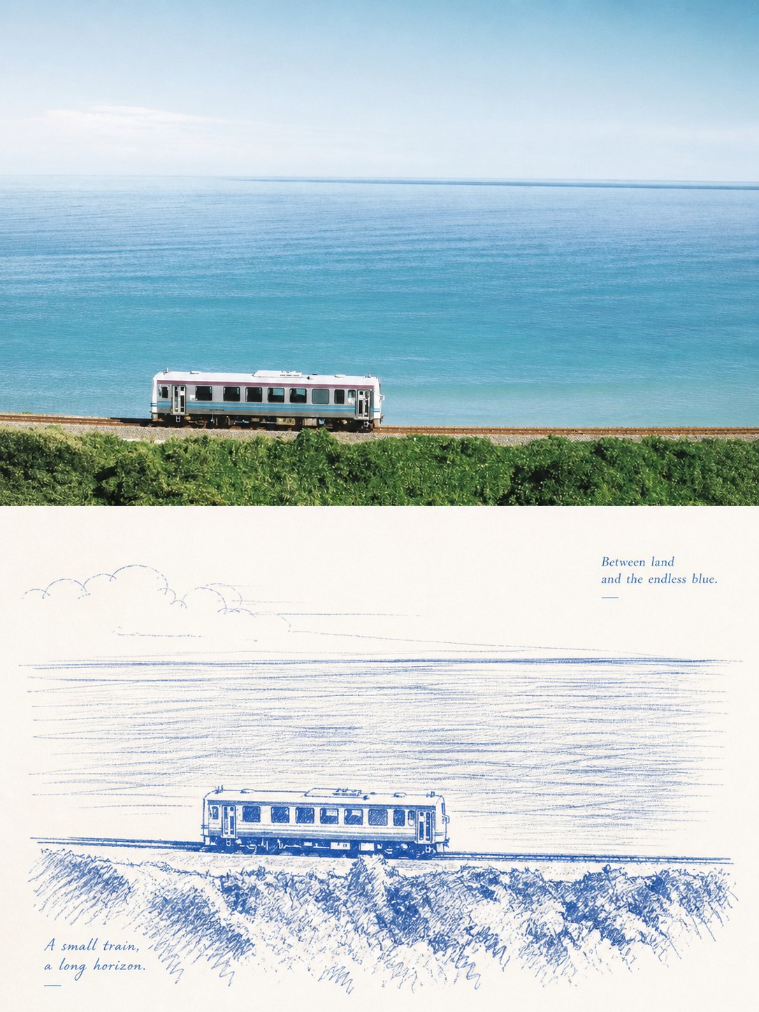 Blue ballpoint hatching