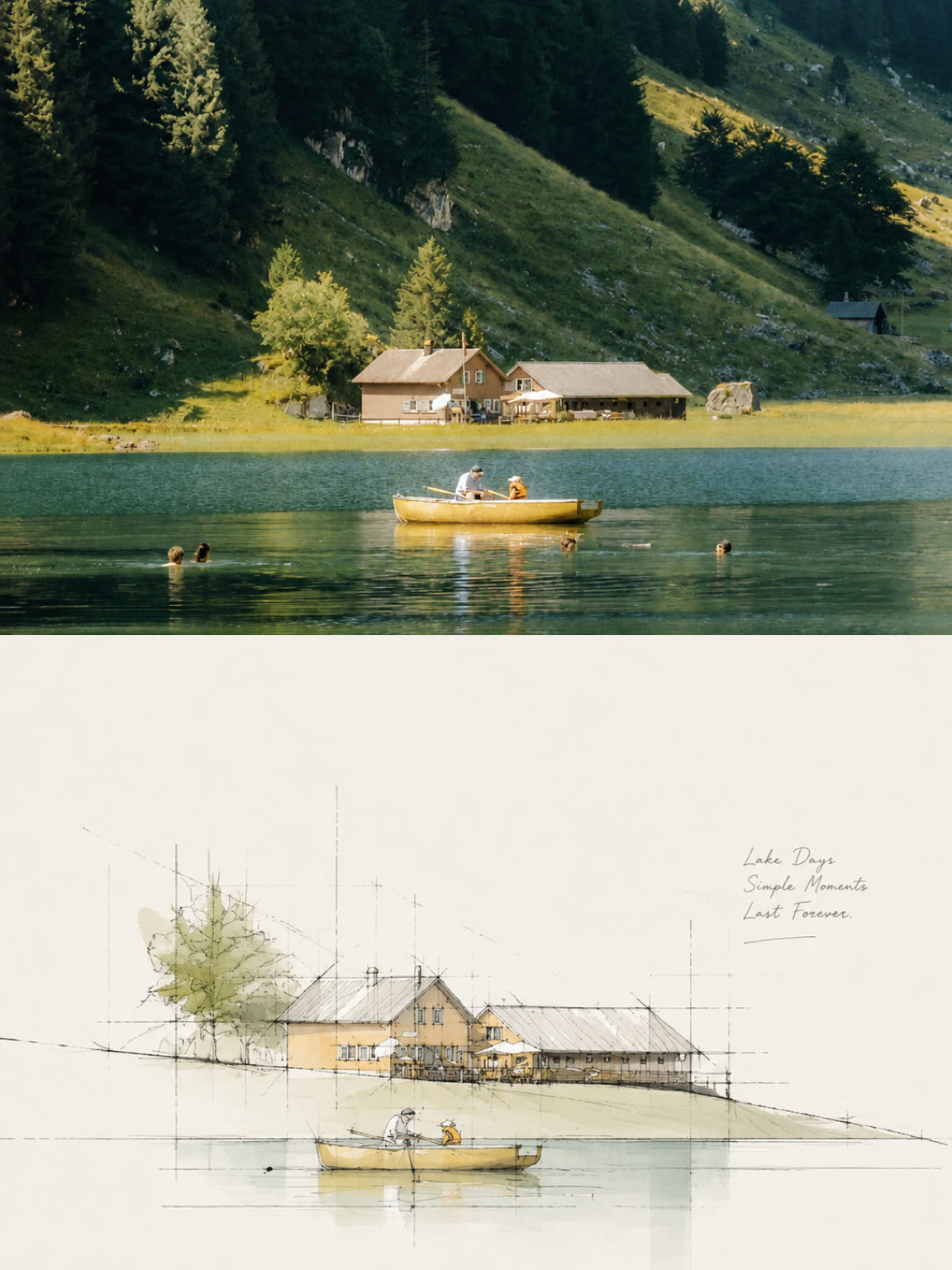 Architectural concept sketch