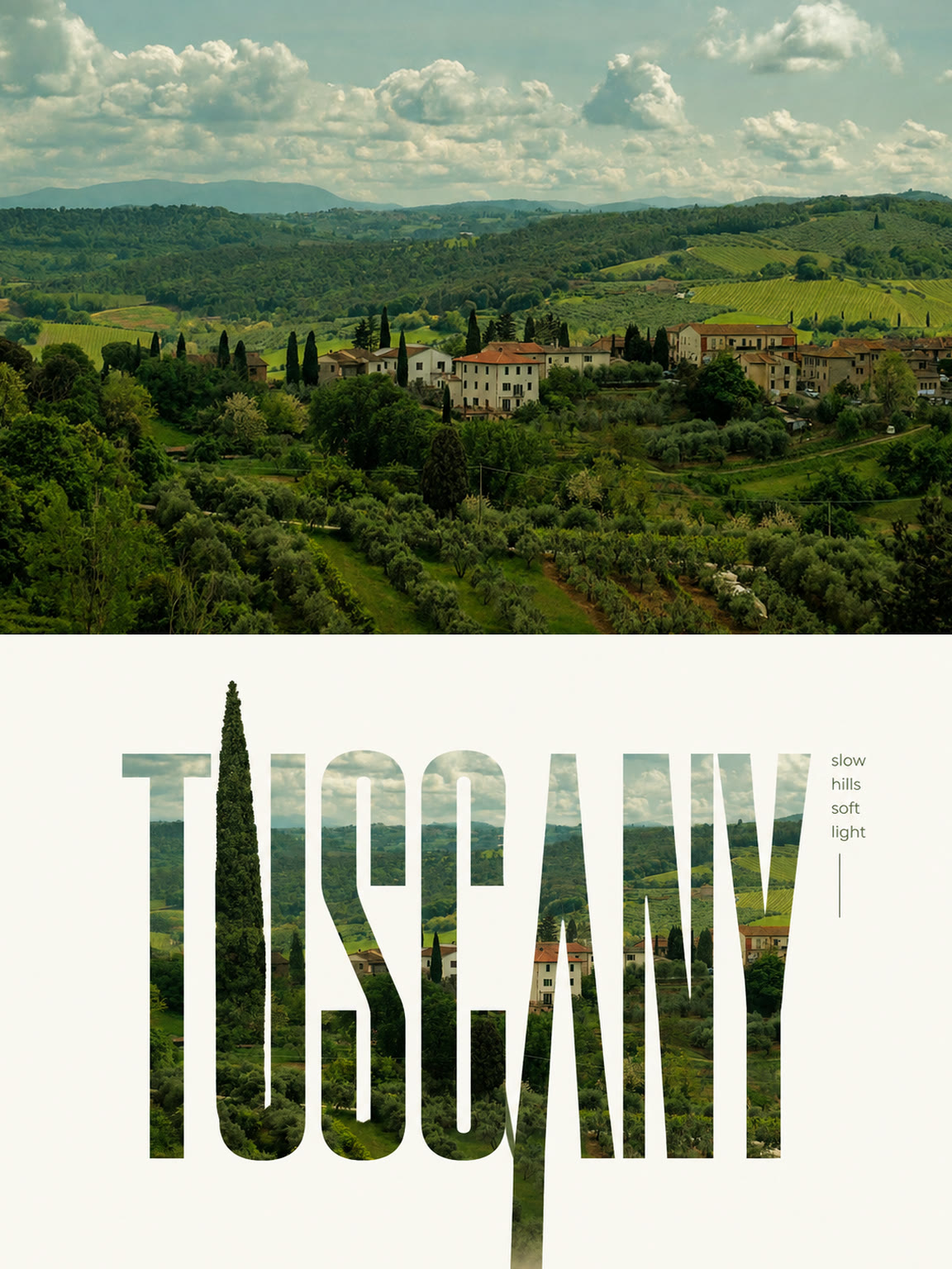 Type-masked image poster