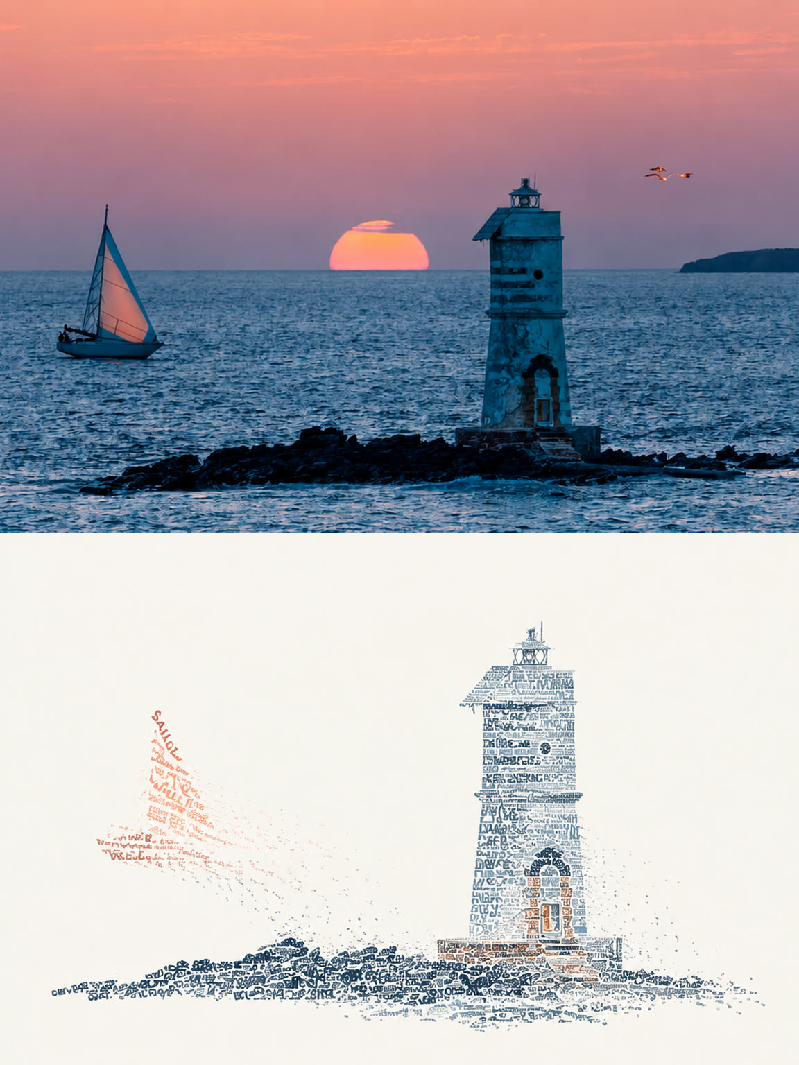 Calligram visual poetry