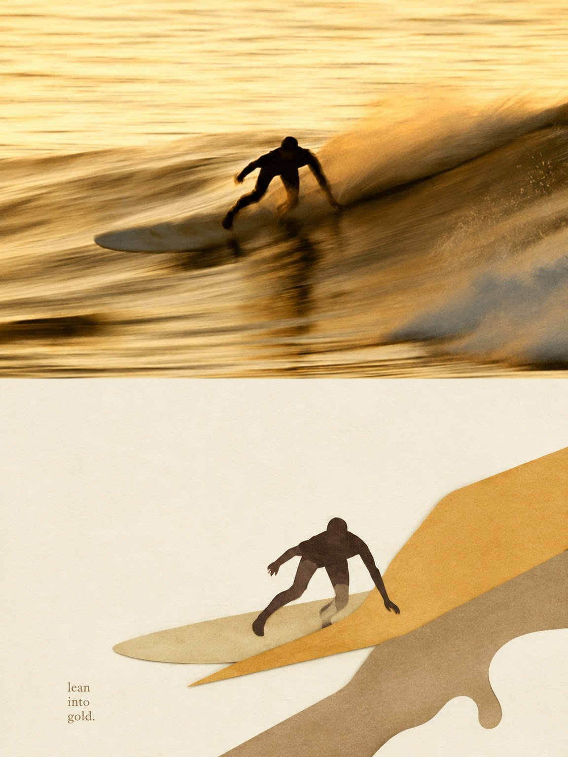 Retro cut-paper poster